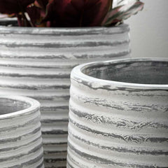 Photo of Campania Etage Planter Large - Grey and Whitewash - Set of 6 - Marquis Gardens