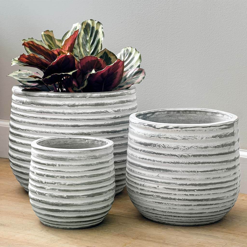 Photo of Campania Etage Planter Large - Grey and Whitewash - Set of 6 - Marquis Gardens