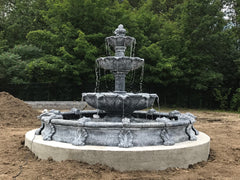 Photo of Large 3 Tier Leaf Fountain with Basin - Marquis Gardens