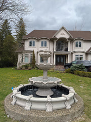 Photo of Large 3 Tier Leaf Fountain with Basin - Marquis Gardens