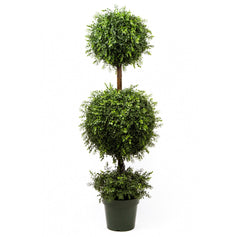 Photo of Tea Leaf Topiary With Two Ball, 58"  - Marquis Gardens