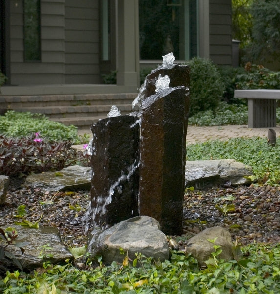 Photo of Aquascape 3 pc Mongolian Basalt Columns Fountain Kit - Marquis Gardens