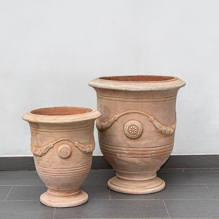 Photo of Campania Anduze Urn - Terra Cotta - Set of 2 - Marquis Gardens