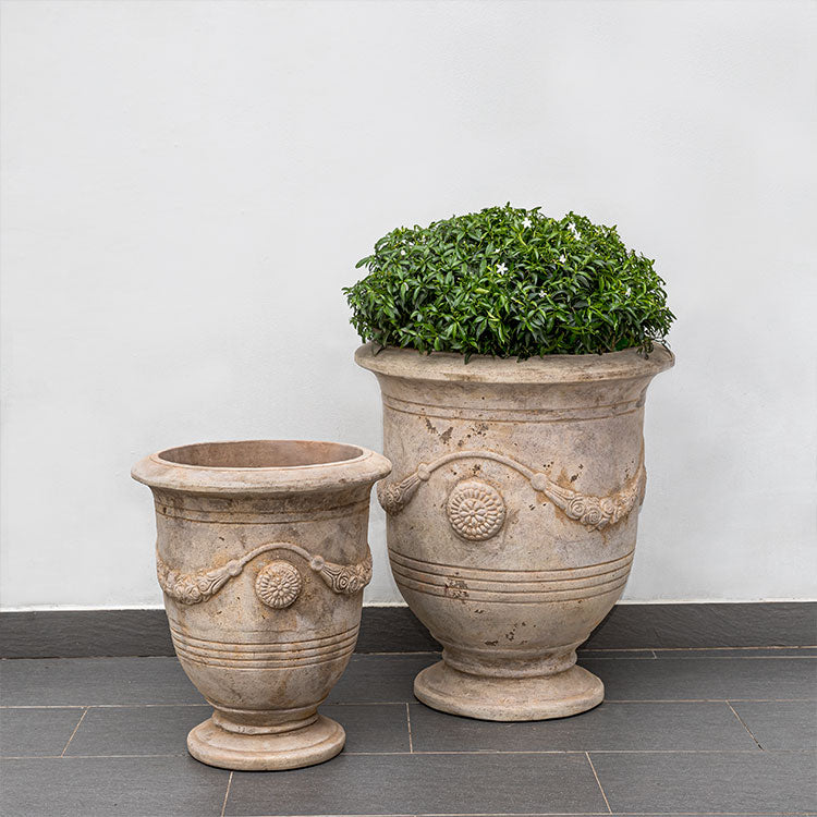 Photo of Campania Anduze Urn - Terra Cotta - Set of 2 - Marquis Gardens