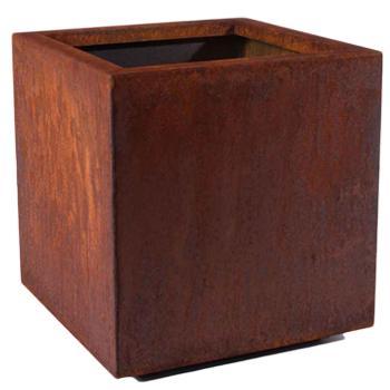 Photo of Campania Steel Cube Planter - Steel - Set of 2 - Marquis Gardens