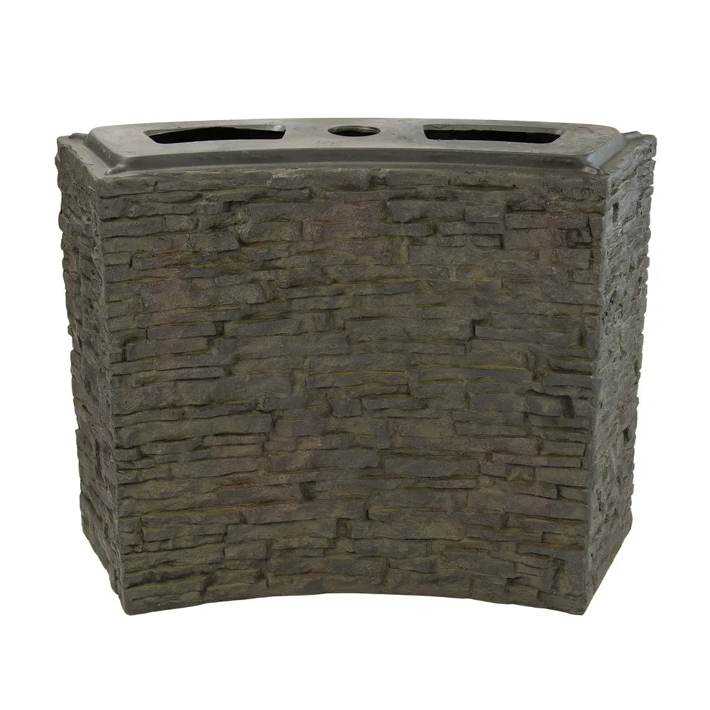 Photo of Aquascape Curved Stacked Slate Wall Base and Toppers - Marquis Gardens