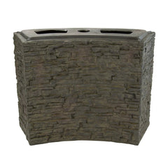 Photo of Aquascape Curved Stacked Slate Wall Base and Toppers - Marquis Gardens