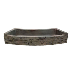 Photo of Aquascape Curved Stacked Slate Wall Base and Toppers - Marquis Gardens