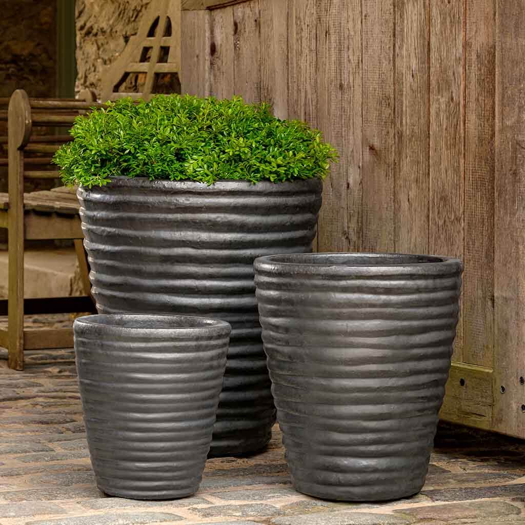 Photo of Campania Round Ruffle Planter Set of 3 - Marquis Gardens