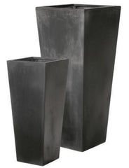 Photo of Fiberstone Square Taper Planters with Shelf  - Marquis Gardens