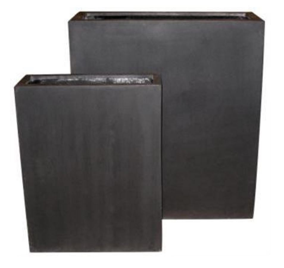 Photo of Fiberstone Rectangular Tall Pots with Shelf  - Marquis Gardens