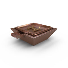 Stainless Steel Fire & Water Square Spillway Bowls