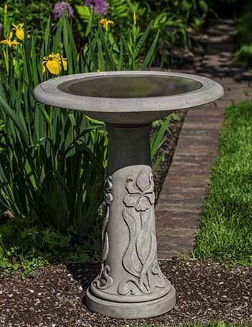 Photo of Campania Iris Birdbath - Marquis Gardens