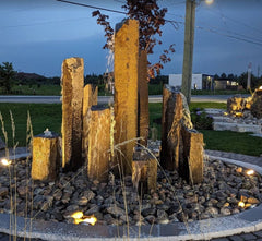 Mongolian Basalt Column Fountain