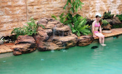 Photo of The Tropicana - Swimming Pool Waterfall - PMW-004 by Universal Rocks - Marquis Gardens