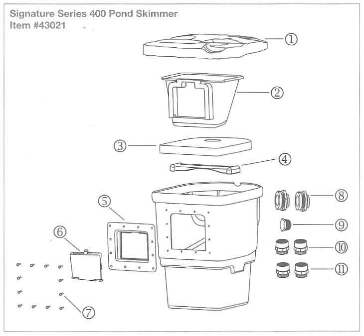 Photo of Aquascape Signature Series 400 Pond Skimmer Replacement Parts - Item 43021 - Marquis Gardens