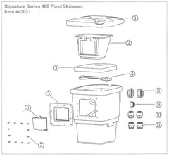 Photo of Aquascape Signature Series 400 Pond Skimmer Replacement Parts - Item 43021 - Marquis Gardens