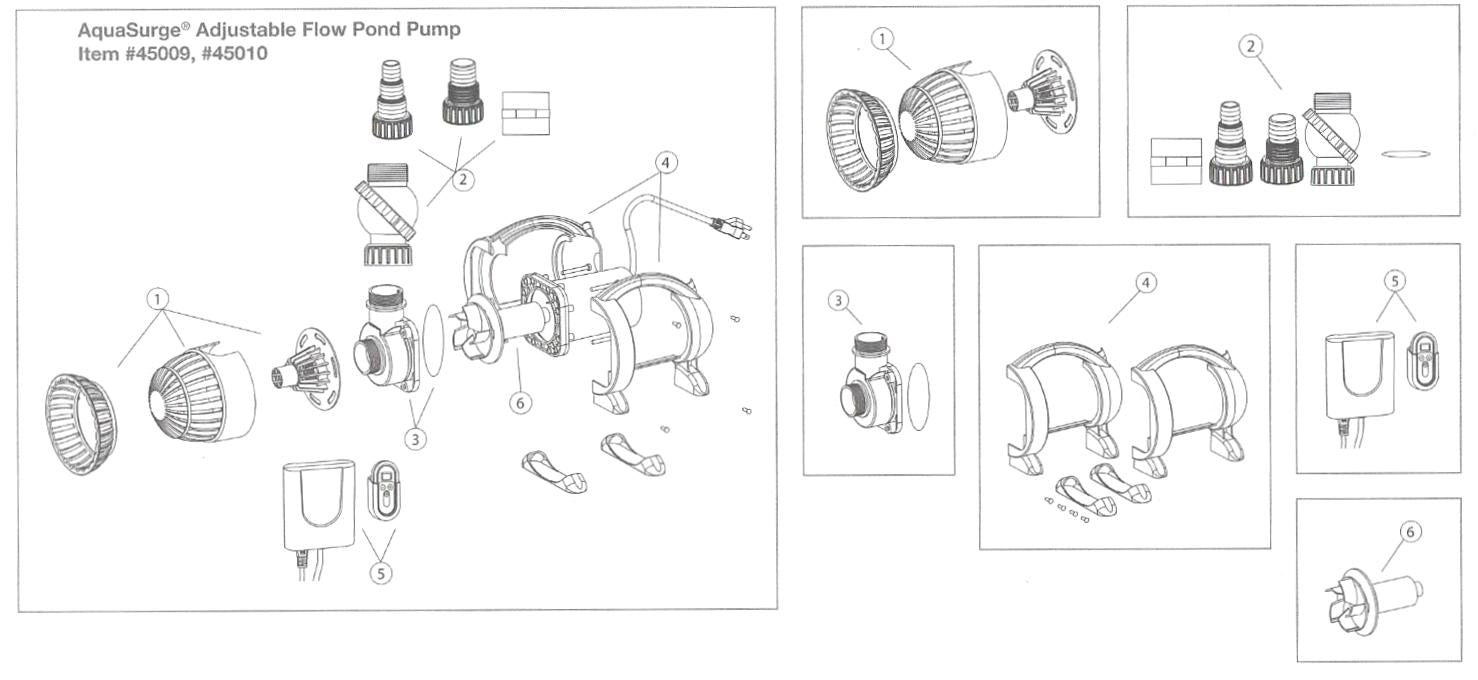 Photo of Aquascape Aquasurge Pumps G2 Replacement Parts - Marquis Gardens