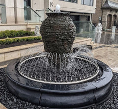 Photo of Aquascape Stacked Slate Urns - Marquis Gardens