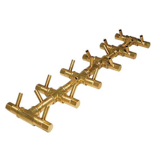 Photo of Tree-Style Linear Crossfire Brass Burners - Marquis Gardens