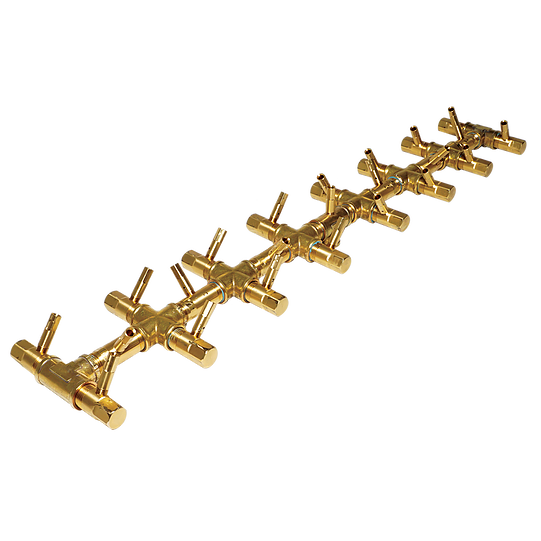 Photo of Tree-Style Linear Crossfire Brass Burners - Marquis Gardens