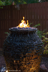 Photo of Aquascape Fire and Water Stacked Slate Urn Large - Marquis Gardens