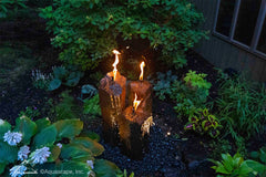 Photo of Aquascape Fire and Water 3-Piece Basalt Torch System - Marquis Gardens