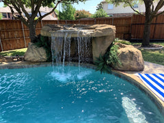 Photo of Sunset Grove - Complete Swimming Pool Waterfall Kit by Universal Rocks - Marquis Gardens