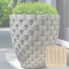 M Weave Tall Round Planter