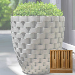 M Weave Tall Round Planter