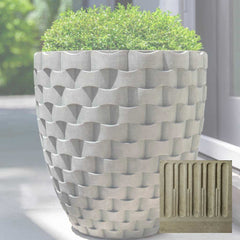 M Weave Tall Round Planter