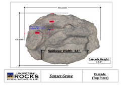 Photo of Sunset Grove - Complete Swimming Pool Waterfall Kit by Universal Rocks - Marquis Gardens