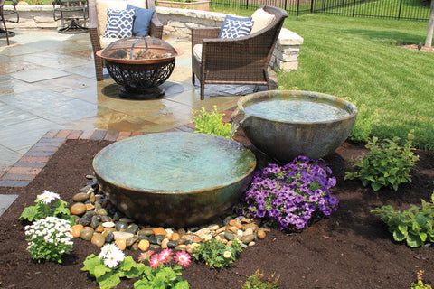 Aquascape Spillway Bowl and Basin Landscape Fountain Kit - Marquis Gardens